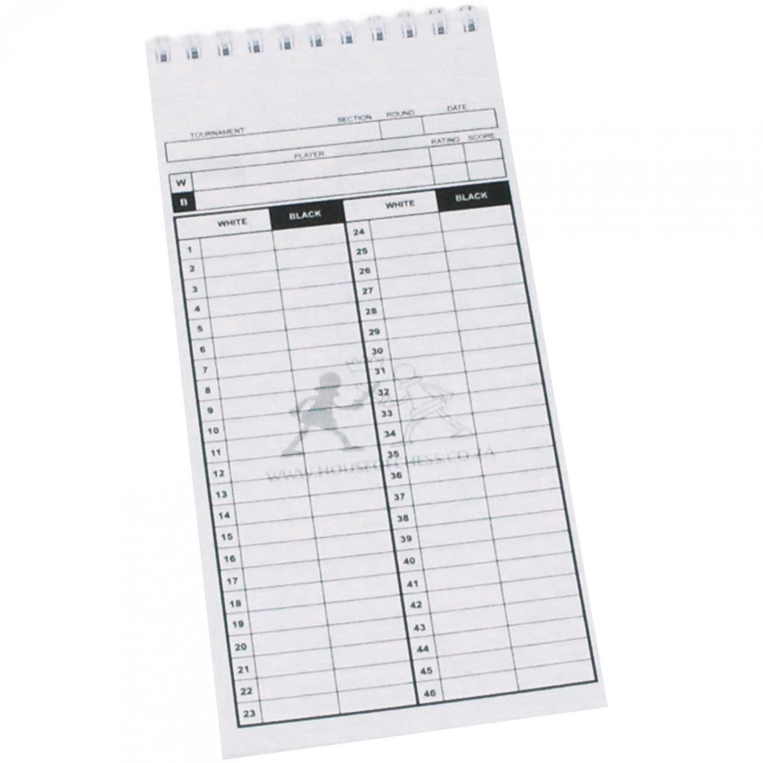 40 Page Notation Pad Tshwane Chess